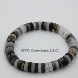 Labradorite Heishi Beaded Bracelet